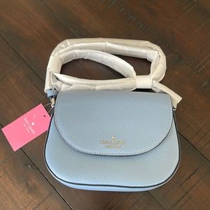 NWT Kate Spade Morning Sky Blue Flip Leather Crossbody Bag